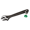 Adjustable wrench 8073 12'' with tether attachment point